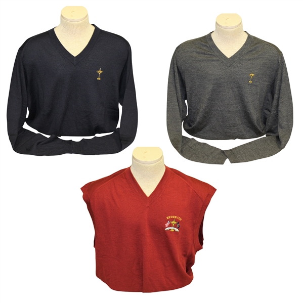 Ray Floyds 2008 Ryder Cup USA Team Issued Nike Light Knit Tops - Blue, Maroon, & Grey