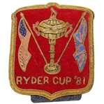 Ray Floyds 1981 Ryder Cup USA Team Issued Red Pocket Crest