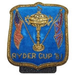 Ray Floyds 1981 Ryder Cup USA Team Issued Blue Pocket Crest