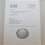 Ray Floyd's 1993 Ryder Cup Silver Plate - Floyd Paced USA Win with 3pts