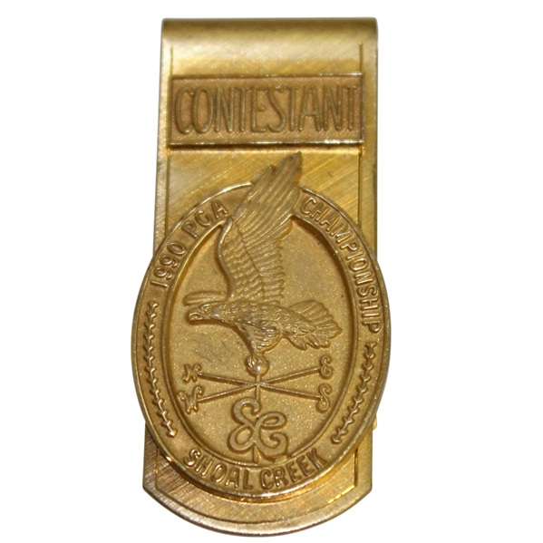 Ray Floyds 1990 PGA Championship at Shoal Creek Contestant Money Clip/Badge
