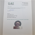 Ray Floyd's 1992 US Open Championship at Pebble Beach Contestant Badge