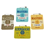 1984, 1987, 1988, & 1989 Masters Tournament Badges from Ray Floyd Collection