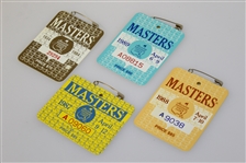 1984, 1987, 1988, & 1989 Masters Tournament Badges from Ray Floyd Collection