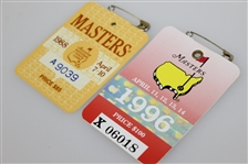 1988 & 1996 Masters Tournament Badges from Ray Floyd Collection