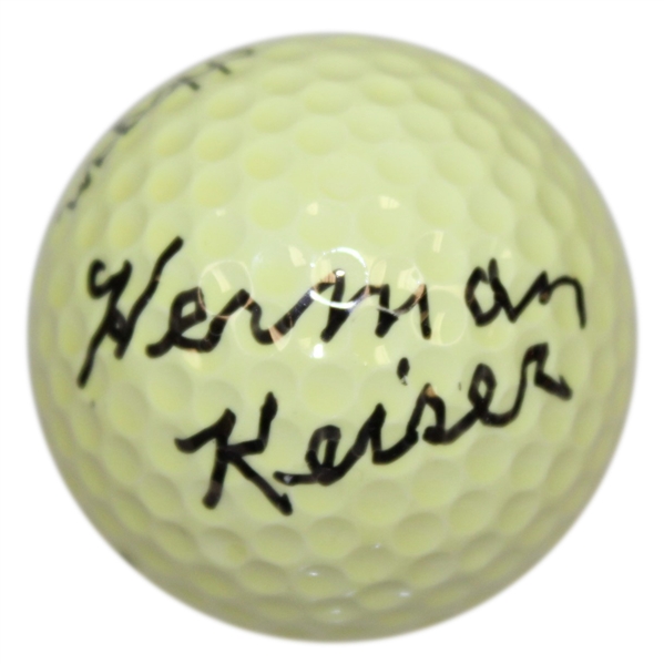 Herman Keiser Signed Hogan 4 Logo Golf Ball JSA ALOA