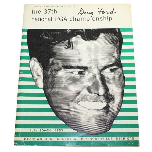 Doug Ford Signed 1955 PGA Championship at Meadowbrook CC Program JSA ALOA