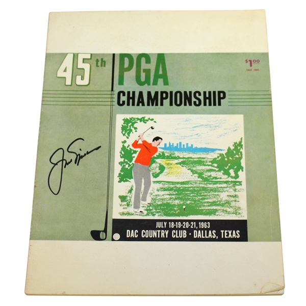 Jack Nicklaus Signed 1963 PGA Championship at DAC Country Club Program JSA ALOA