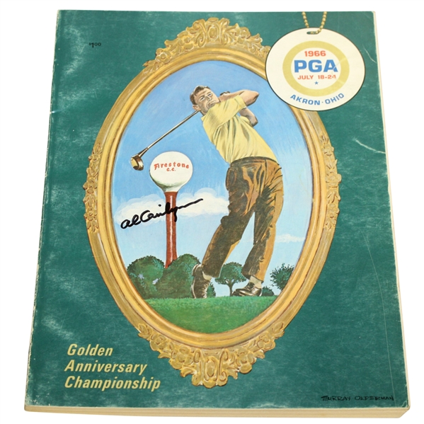 Al Geiberger Signed 1966 PGA Championship at Firestone CC Program JSA ALOA