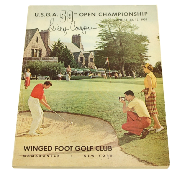 Billy Casper Signed 1959 US Open Championship at Winged Foot GC Program JSA ALOA