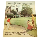 Billy Casper Signed 1959 US Open Championship at Winged Foot GC Program JSA ALOA