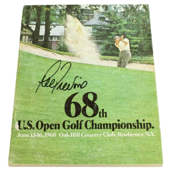Lee Trevino Signed 1968 US Open Championship at Oak Hill CC Program JSA ALOA