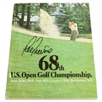 Lee Trevino Signed 1968 US Open Championship at Oak Hill CC Program JSA ALOA