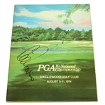 Lee Trevino Signed 1974 PGA Championship at Tanglewood GC Program JSA ALOA