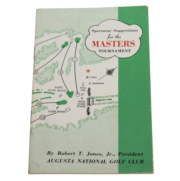 1955 Masters Tournament Spectator Guide - Cary Middlecoff Winner