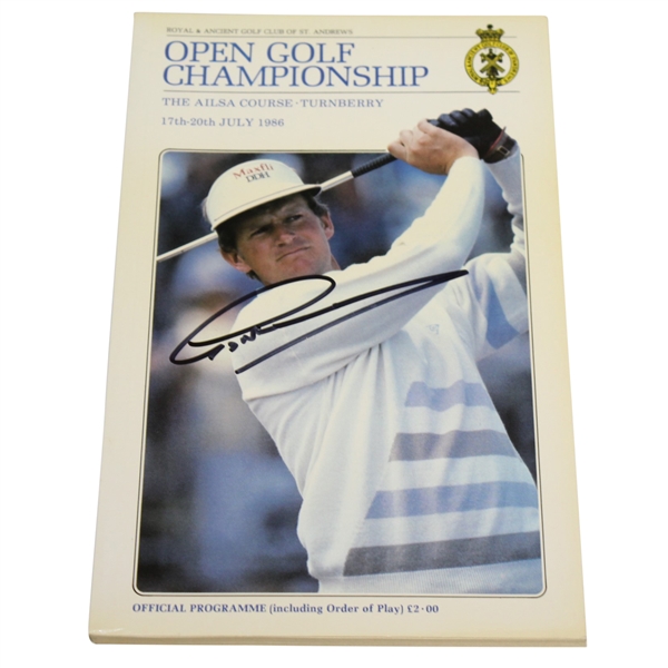 Greg Norman Signed 1986 OPEN Championship at Turnberry Program JSA ALOA