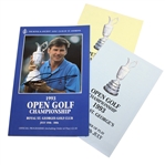 Greg Norman Signed 1993 OPEN Championship Program with Two Pairing Sheets JSA ALOA