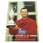 David Duval Signed 2001 OPEN Championship at Royal Lytham & St. Annes Program JSA ALOA