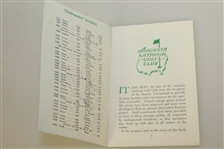 George Archer Signed 1969 Masters Tournament Spectator Guide JSA ALOA