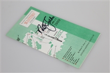 Nick Faldo Signed 1989 Masters Tournament Spectator Guide JSA ALOA