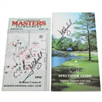 Jose Maria Olazabal Signed 1994 & 1999 Masters Tournament Spectator Guides JSA ALOA