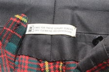 Don Cherry's Personal Varela Luxury Made Plaid Golf Slacks