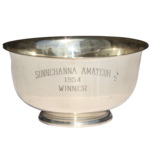 Don Cherrys 1954 Sunnehanna Amateur Champions Sterling Silver Bowl - Inaugural Event