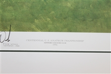 Tiger Woods Signed 1995 US Amateur Centennial Ltd Ed Ray Ellis Print JSA FULL #Y43122