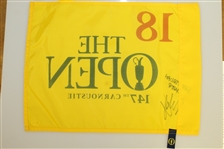 Francesco Molinari Signed 2018 OPEN at Carnoustie Flag with 'First Italian Champ' Beckett #E62876