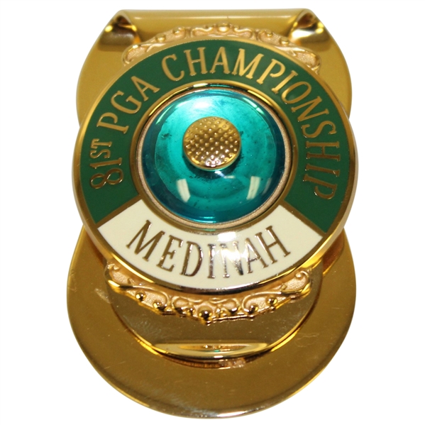 1999 PGA Championship at Medinah Contestant Badge/Money Clip - Tigers 2nd Major Win