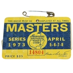 1973 Masters Tournament Badge #14804 - Tommy Aaron Winner