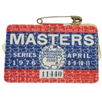 1976 Masters Tournament Badge #11440 - Ray Floyd Winner