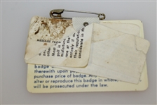 1976 Masters Tournament Badge #11440 - Ray Floyd Winner