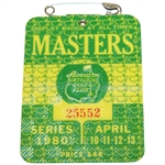 1980 Masters Tournament Badge #25552 - Seve Ballesteros Winner