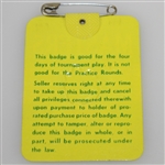 1980 Masters Tournament Badge #25552 - Seve Ballesteros Winner