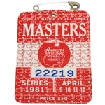 1981 Masters Tournament Badge #22219 - Tom Watson Winner