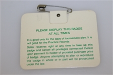1985 Masters Tournament Badge #X14435 - Bernhard Langer Winner