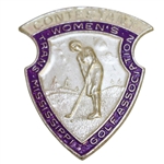 Vintage Trans-Mississippi Golf Association Womens Contestant Shield Badge