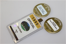 1995, 1996, & 1999 Official Masters Press/Photo/Media Badges - Carl Reith