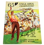 Gary Player Signed 1965 US Open at Bellerive CC Official Program JSA ALOA