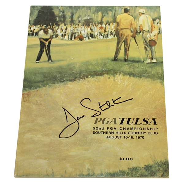 Dave Stockton Signed 1970 PGA Championship at Southern Hills Official Program JSA ALOA