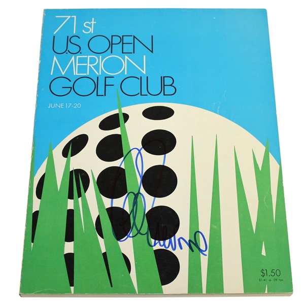 Lee Trevino Signed 1971 US Open Championship at Merion GC Official Program JSA ALOA