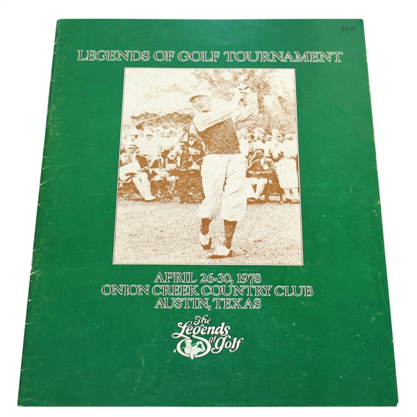 Multi-Signed 1978 Legends of Golf Tournament Program - Signed by All Photos JSA ALOA