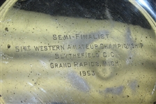 Don Cherry's 1953 Semi-Finalist 51st Western Amateur Championship Sterling Tray