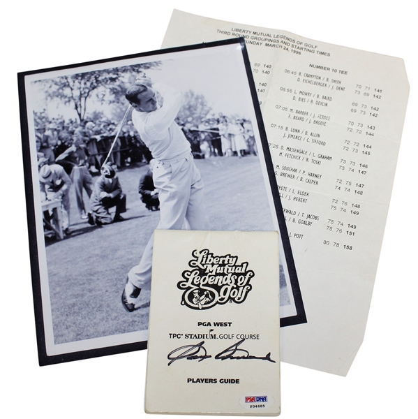 Sam Snead Signed Legends of Golf Players Guide with Photo & Pairing Sheet PSA/DNA #P34685