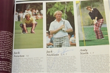 1980 US Open Program Signed by Winner Nicklaus, Palmer, Seve, & Others JSA ALOA