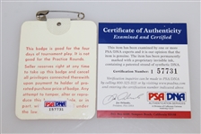 Tom Watson Signed 1981 Masters Series Badge #12080 PSA/DNA #I57731
