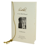 Arnold Palmer Memorial A Life Well Played Funeral Service Program with Original String