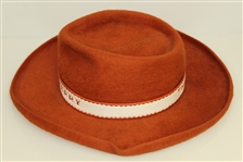 Don Cherry's Personal Burnt Orange 'Hook Em' Beaver 100 Texas Hatters Custom Hat