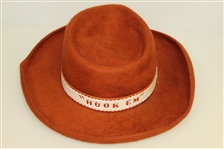 Don Cherry's Personal Burnt Orange 'Hook Em' Beaver 100 Texas Hatters Custom Hat